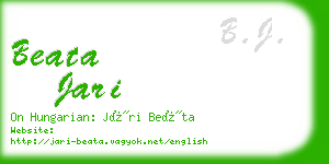 beata jari business card